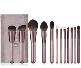 12 Piece Pro Brush Set w/Stylish Bag - MQO 25 pcs