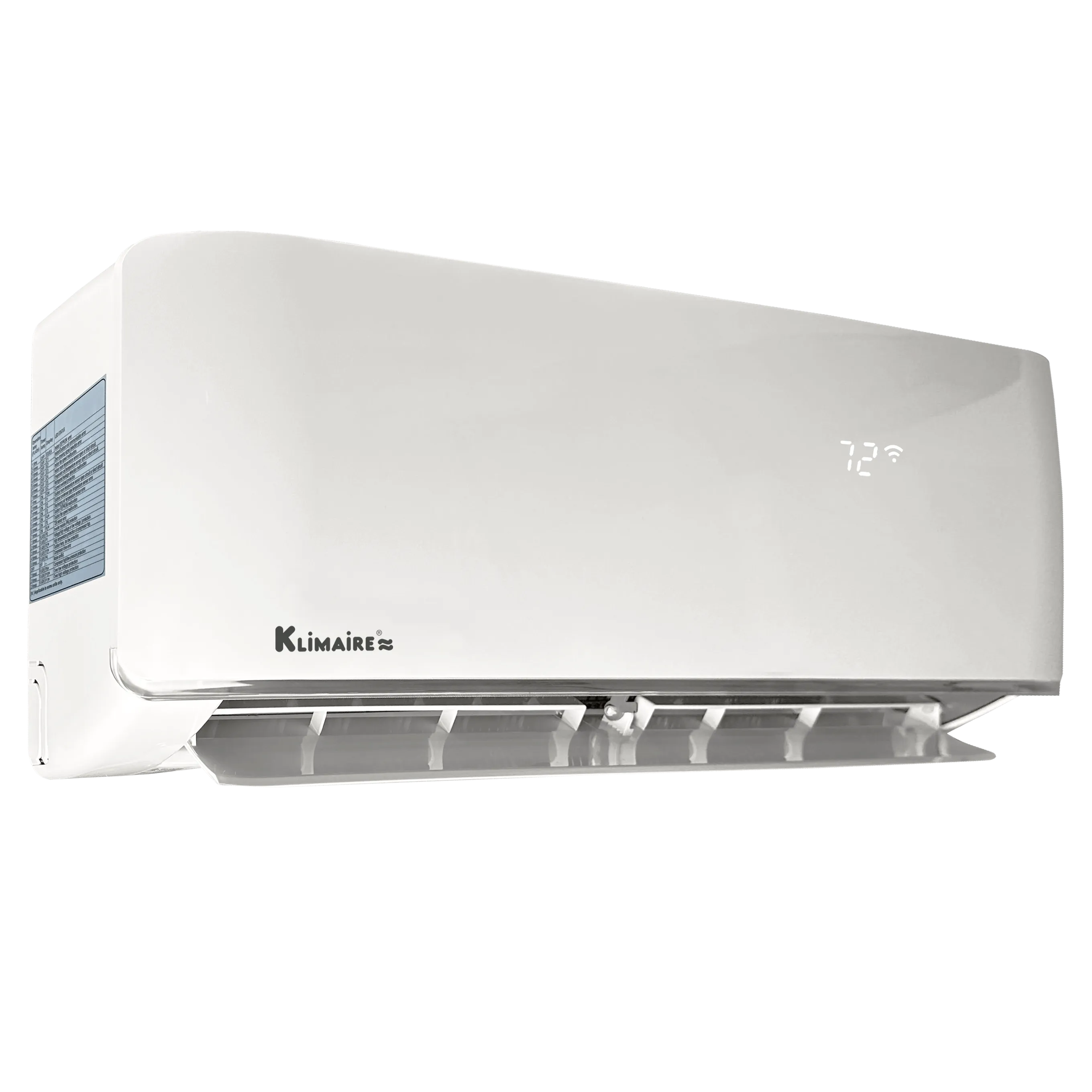 18,000 Btu Klimaire 19 SEER2 220V Wall-mounted Ductless Mini-split Air Conditioner Heat Pump WiFi works with Alexa®