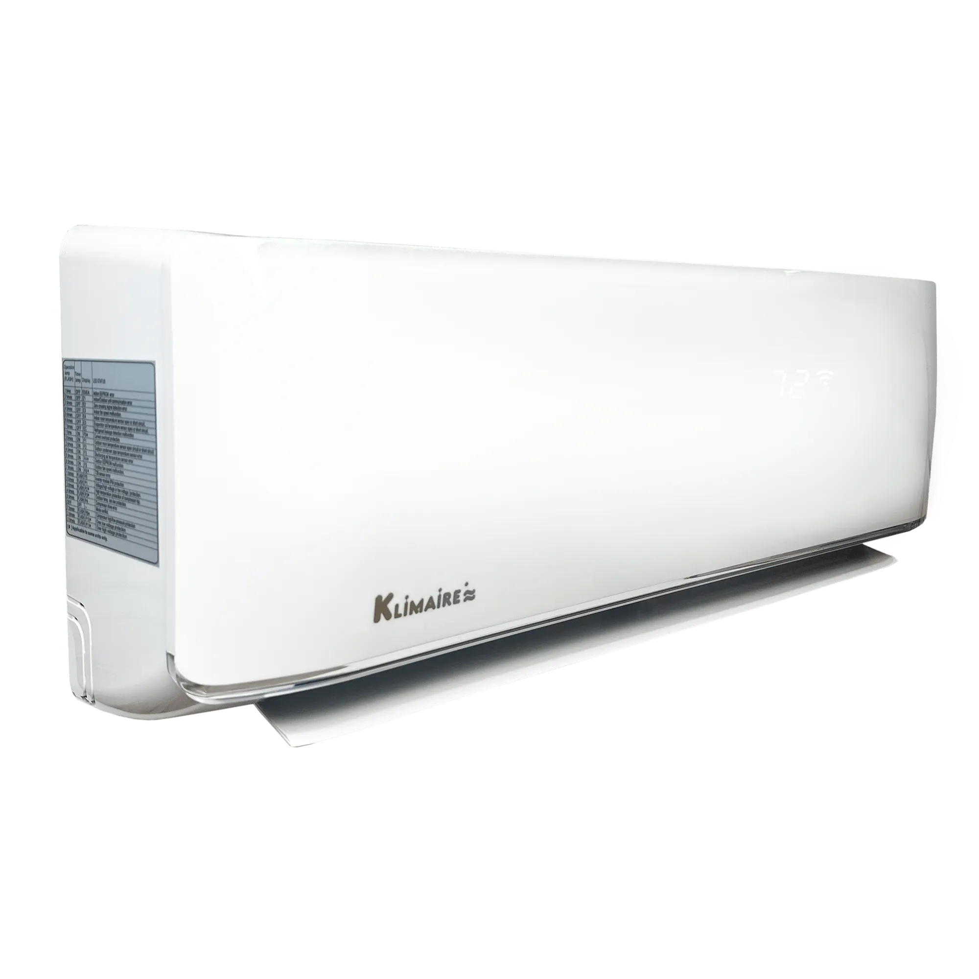 18,000 Btu Klimaire 19 SEER2 220V Wall-mounted Ductless Mini-split Air Conditioner Heat Pump WiFi works with Alexa®