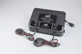 2 Bank 12v & 36v Marine Waterproof Lithium Charger