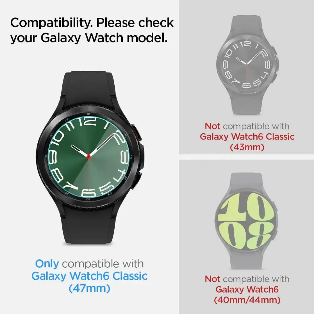 [2 Pack] Galaxy Watch 6 Classic Screen Protector (47mm) EZ FIT GLAS.tR