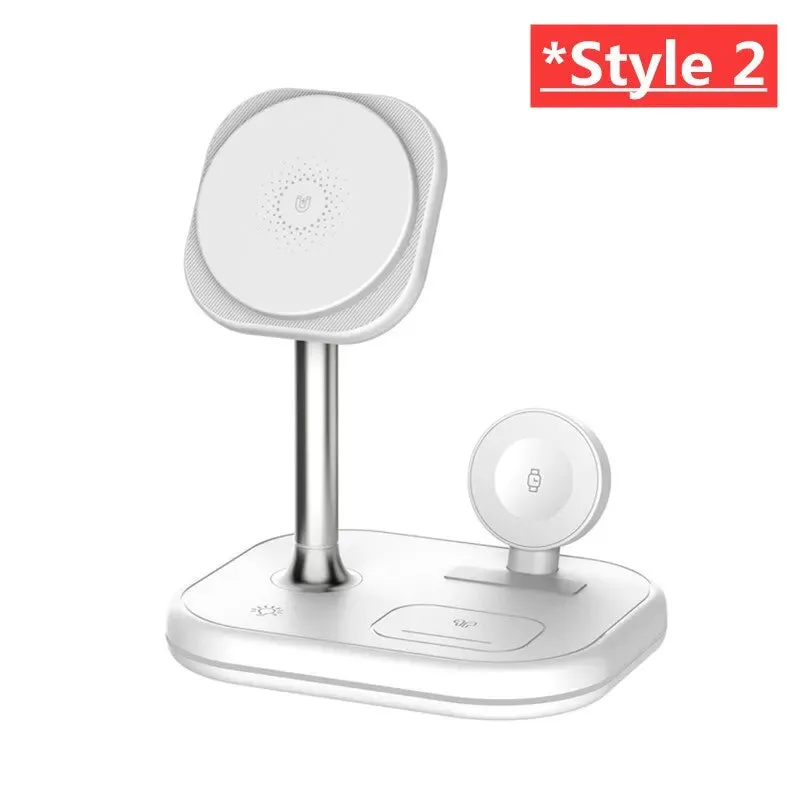 3 in 1 Magnetic Wireless Charger Stand Pad 15W Fast Charging Station Dock for iPhone 14 13 12 Pro Max Mini IWatch 8 7 6 Airpods