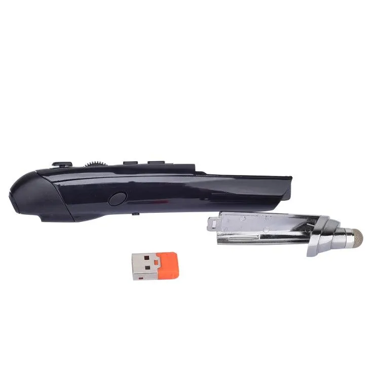 6-Button Wireless Optical Mouse with Stylus and Laser Functionality