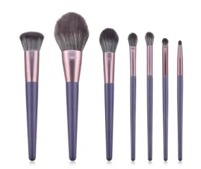 7 Piece Purple   Rose Gold Pro Sleek Brush Set - MQO 25 pcs