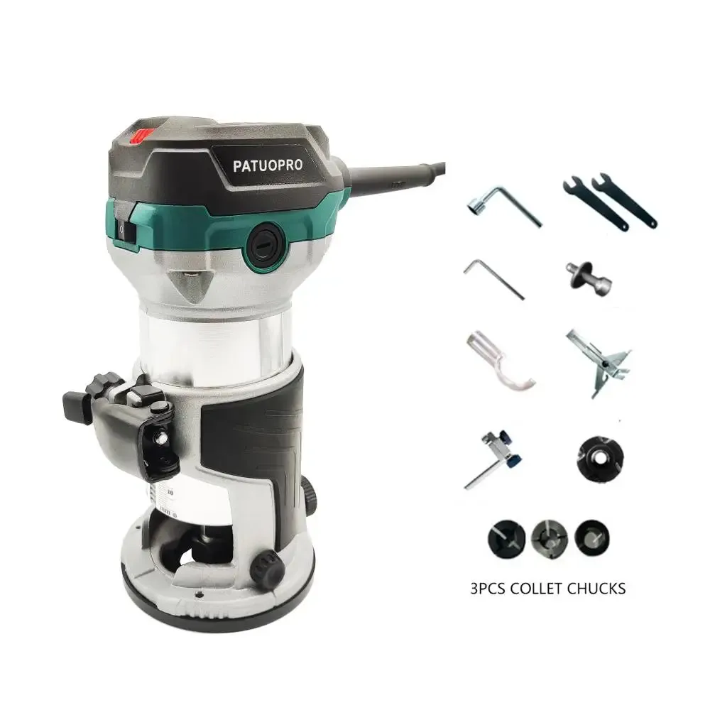 710W Electric Trimmer Router Tool Set Carpentry Manual Wood Milling Cutter Woodworking Laminate Milling Machine Power Tools