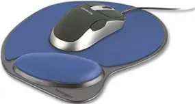 Acco Memory Foam Mouse Pad Wrist Pillow With Microfiber Cover Blue