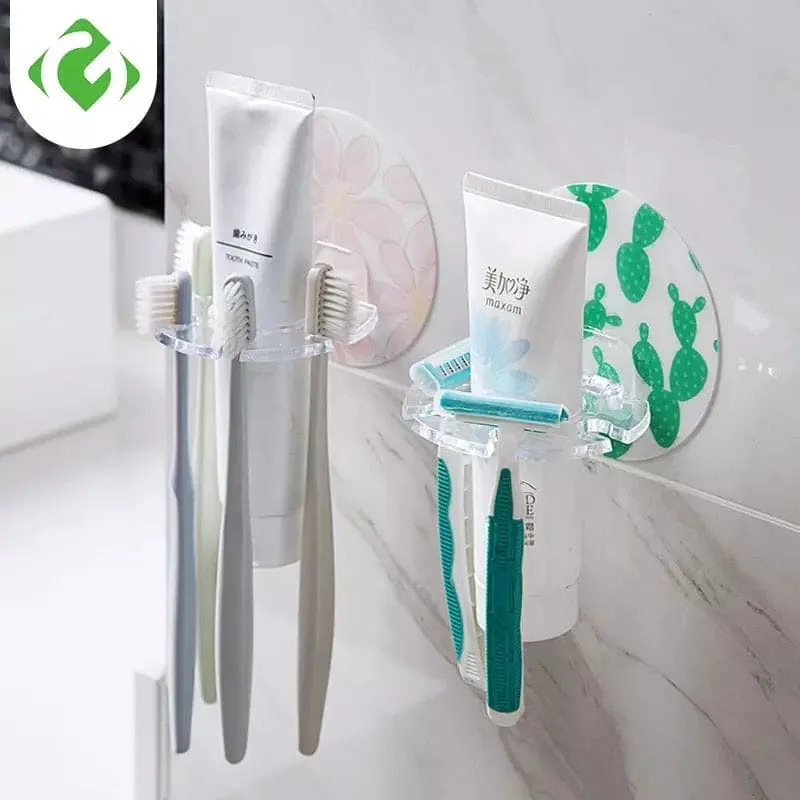 Acrylic Toothbrush Holder, Wall Mounted Bathroom Storage Rack, Toothpaste Shaver Tooth Brush Storage Rack