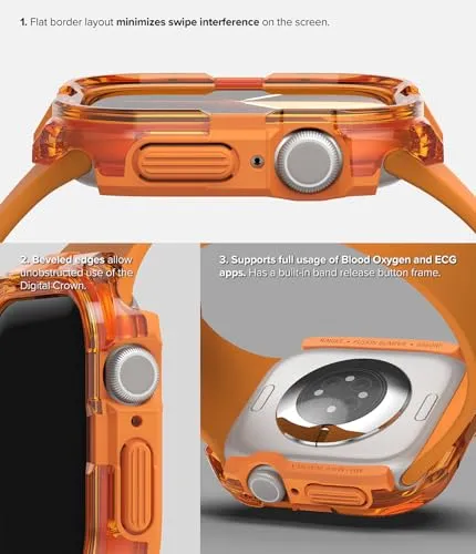 Apple Watch 10 42mm Fusion Bumper Case - Neon Orange