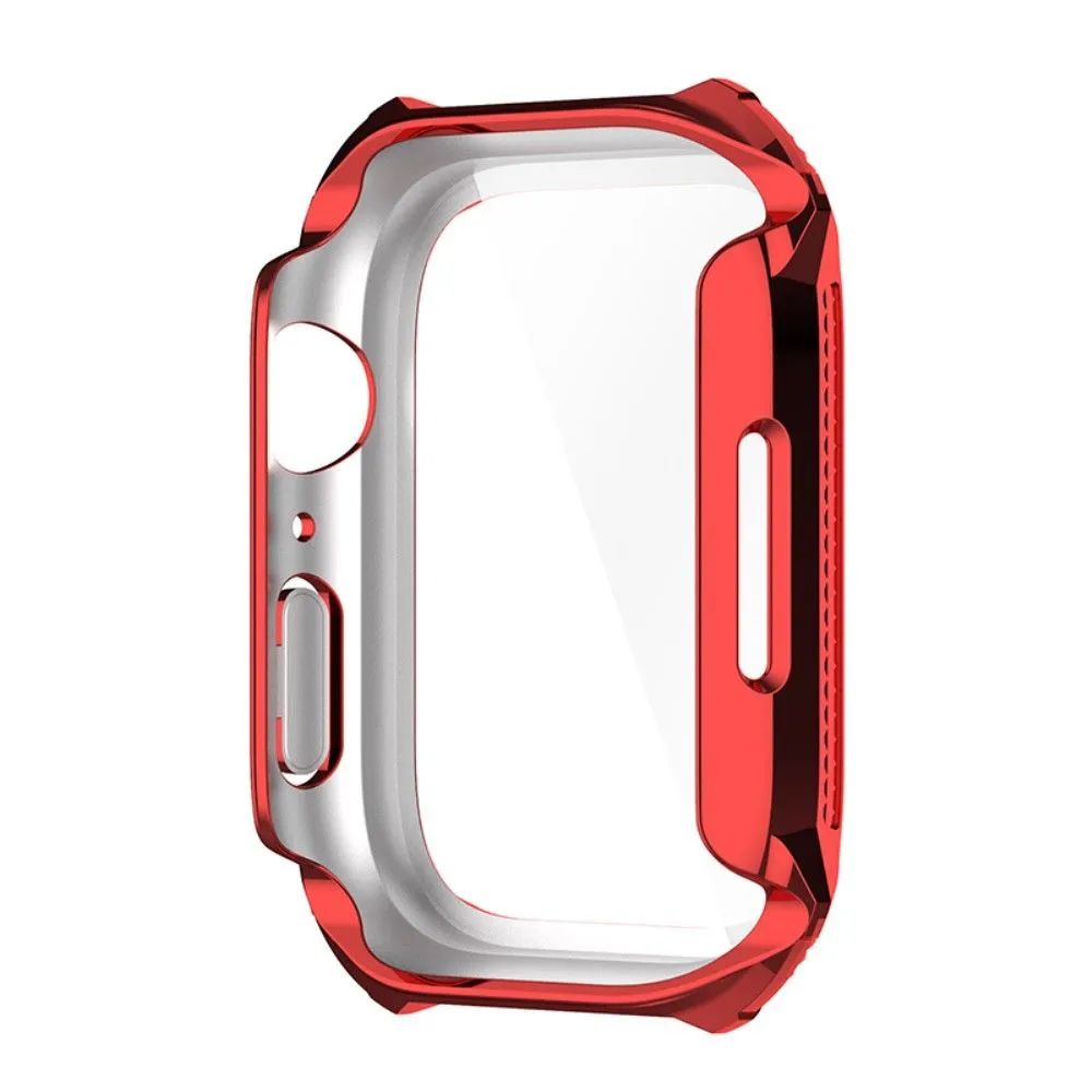 Apple Watch (41mm) rhinestone protective cover with tempered glass - Red