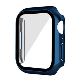 Apple Watch (45mm) electroplating cover with tempered glass - Dark Blue