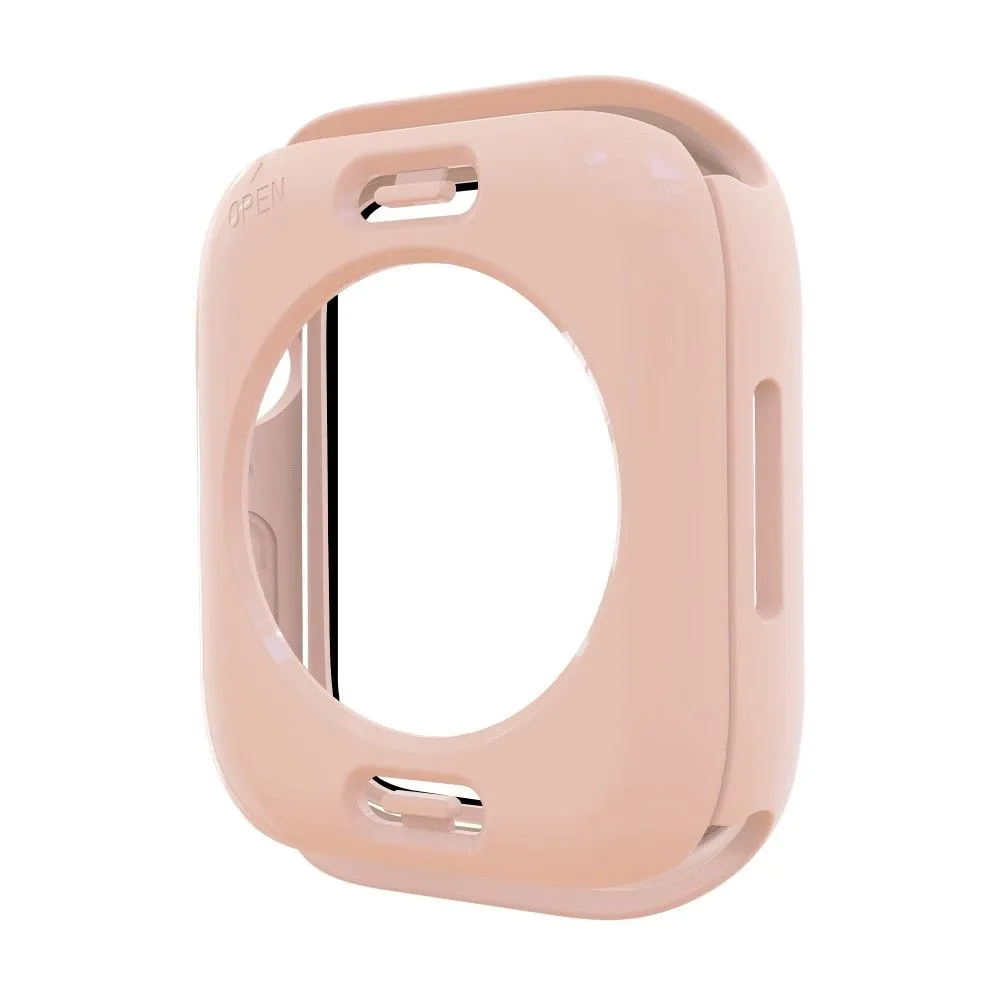 Apple Watch (45mm) elegant cover with built-in tempered glass - Pink