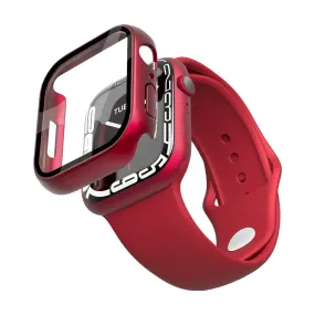 Apple Watch 7 Case with Glass Screen Protector 41mm - Red