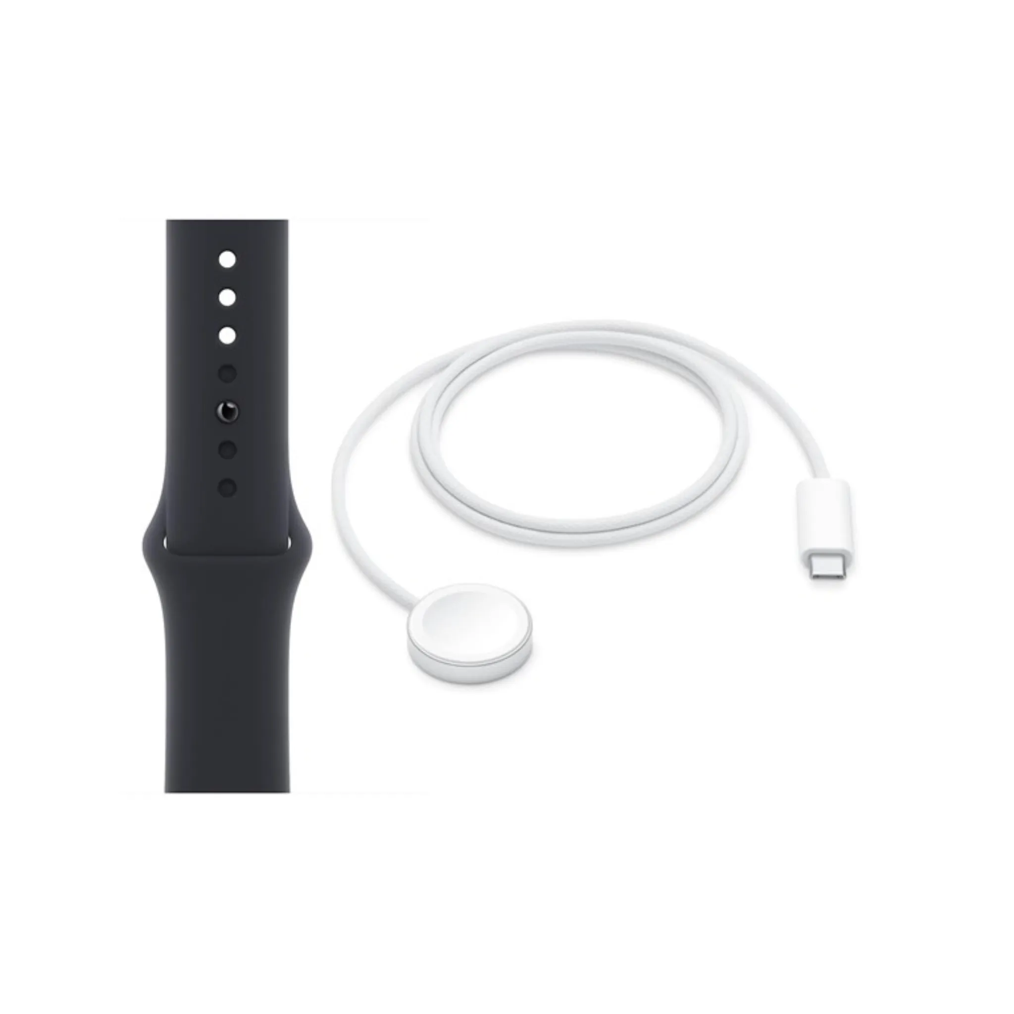 Apple Watch Accessory Bundle (45mm Midnight Sport Band   USB-C Magnetic Charger Cable)