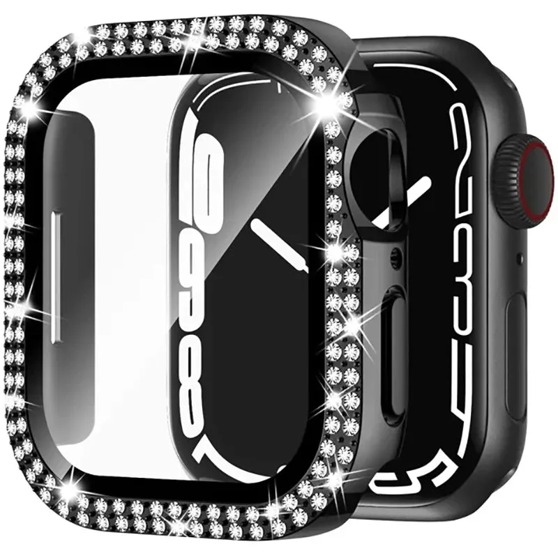 Apple Watch Case Glass Diamond Cover for 40Mm 44Mm 41Mm 45Mm 38Mm 42Mm Series 9 3 5 6 7 8 Se