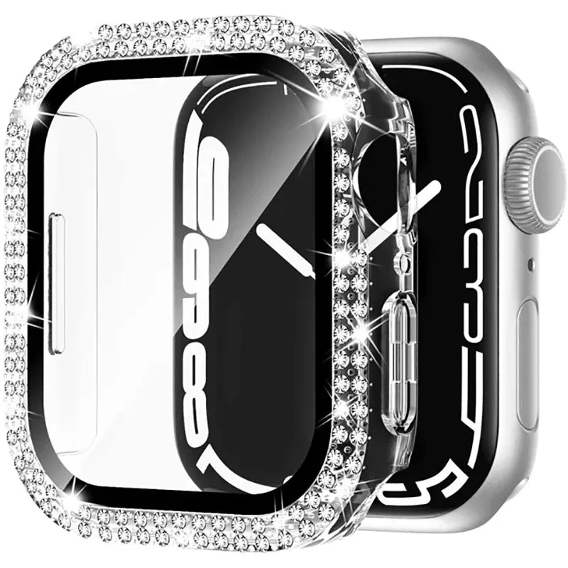 Apple Watch Case Glass Diamond Cover for 40Mm 44Mm 41Mm 45Mm 38Mm 42Mm Series 9 3 5 6 7 8 Se