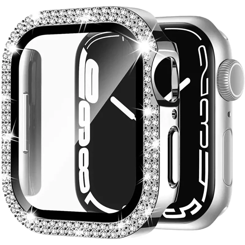 Apple Watch Case Glass Diamond Cover for 40Mm 44Mm 41Mm 45Mm 38Mm 42Mm Series 9 3 5 6 7 8 Se