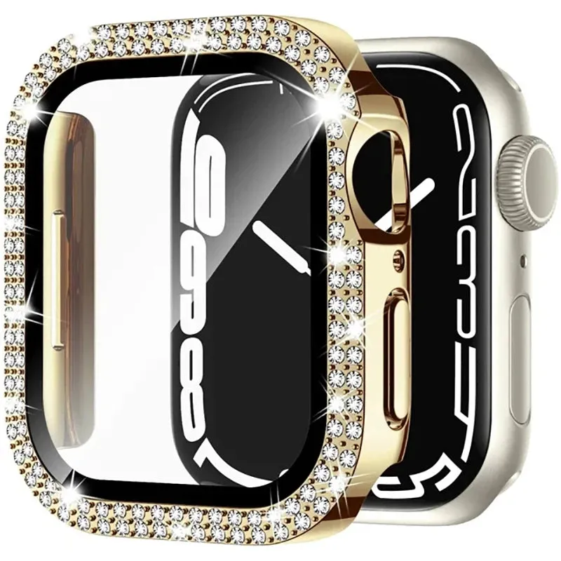 Apple Watch Case Glass Diamond Cover for 40Mm 44Mm 41Mm 45Mm 38Mm 42Mm Series 9 3 5 6 7 8 Se