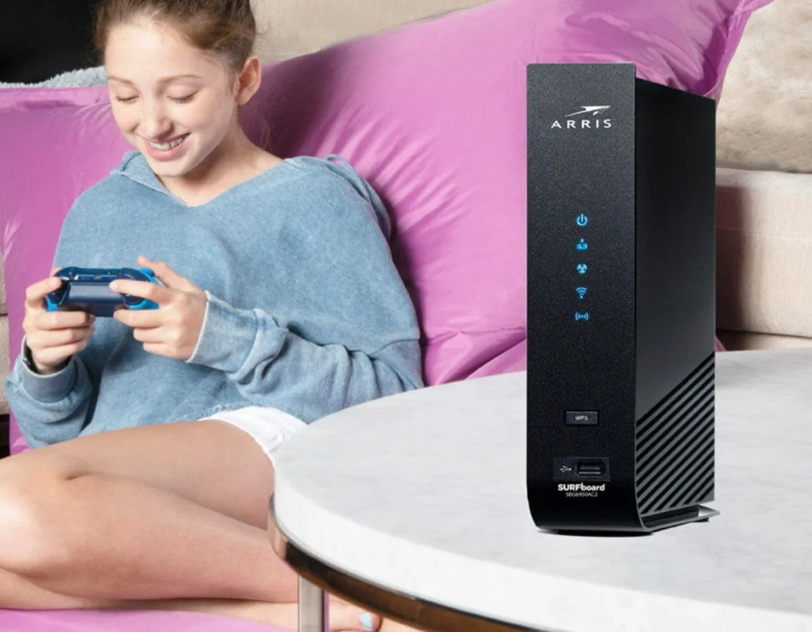 Arris Surfboard SBG6950AC2 DOCSIS 3.0 Cable Modem Plus AC1900 Dual Band Wi-Fi Router - Certified Refurbished