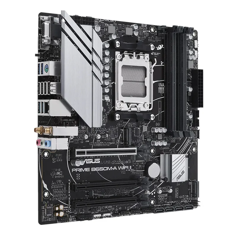 ASUS PRIME B650M-A WIFI II Micro ATX (mATX) AMD Motherboard | AMD AM5 Socket