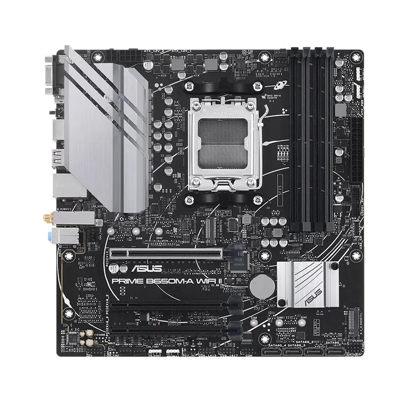 ASUS PRIME B650M-A WIFI II Micro ATX (mATX) AMD Motherboard | AMD AM5 Socket