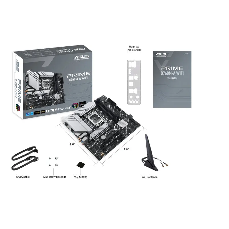 ASUS PRIME B760M-A WIFI D5 Wi-Fi 6 Micro ATX (mATX) Intel Motherboard | Intel LGA1700 Socket