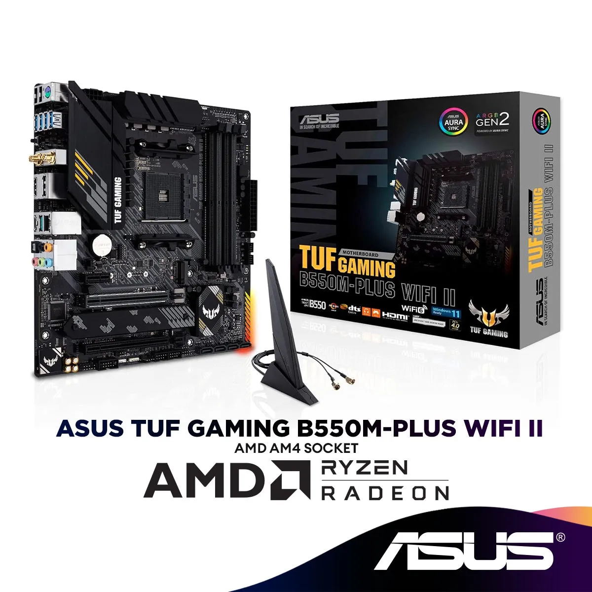 ASUS TUF GAMING B550M-PLUS WIFI II Micro ATX (mATX) AMD Motherboard | AMD AM4 Socket