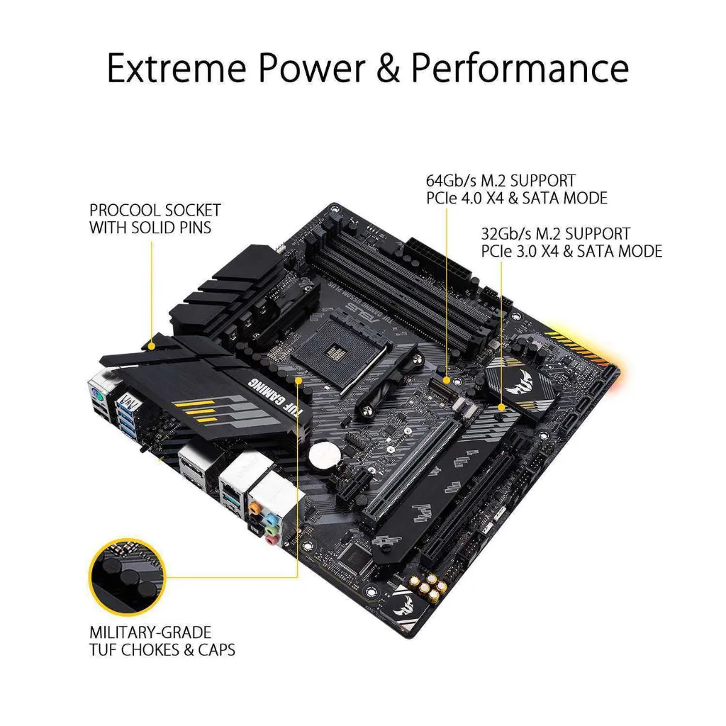 ASUS TUF GAMING B550M-PLUS WIFI II Micro ATX (mATX) AMD Motherboard | AMD AM4 Socket