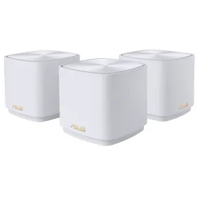 ASUS ZenWifi XD4 AX1800 WiFi Mini Wireless Router, Gigabit Ethernet Tri-band, WiFi 6, 2.4 GHz/5 GHz, 2x Gigabit LAN, White, Pack of 3