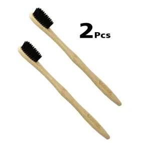 Bamboo Charcoal Toothbrush - Eco Friendly Gift- Pack Of 2