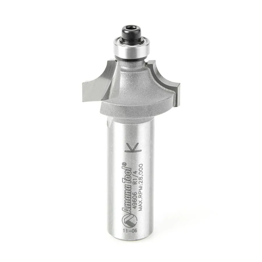 Beading Router Bit | 1⁄4 Radius x 1 Dia x 1⁄2 x 1⁄2"Shank | 49606 | 738685896068