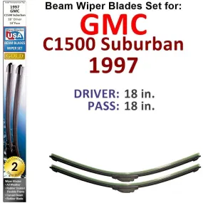 Beam Wiper Blades for 1997 GMC C1500 Suburban (Set of 2)