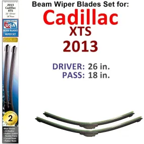 Beam Wiper Blades for 2013 Cadillac XTS (Set of 2)