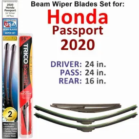 Beam Wiper Blades for 2020 Honda Passport (Set of 3)