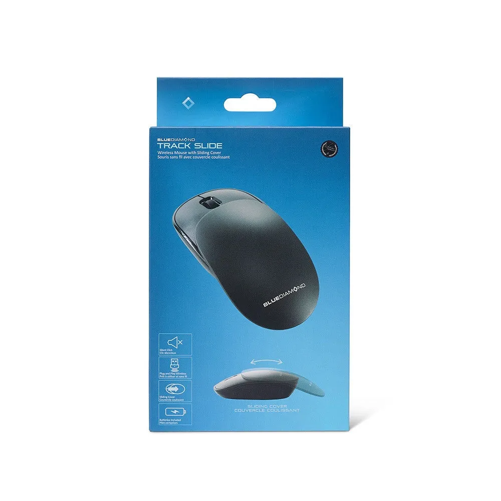 BlueDiamond - Track Slide Wireless 2.4GHz Travel Mouse by Level Up Desks