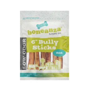 Boneanza Treat Co. Low Odor Thick Bully Sticks 6" 6pk