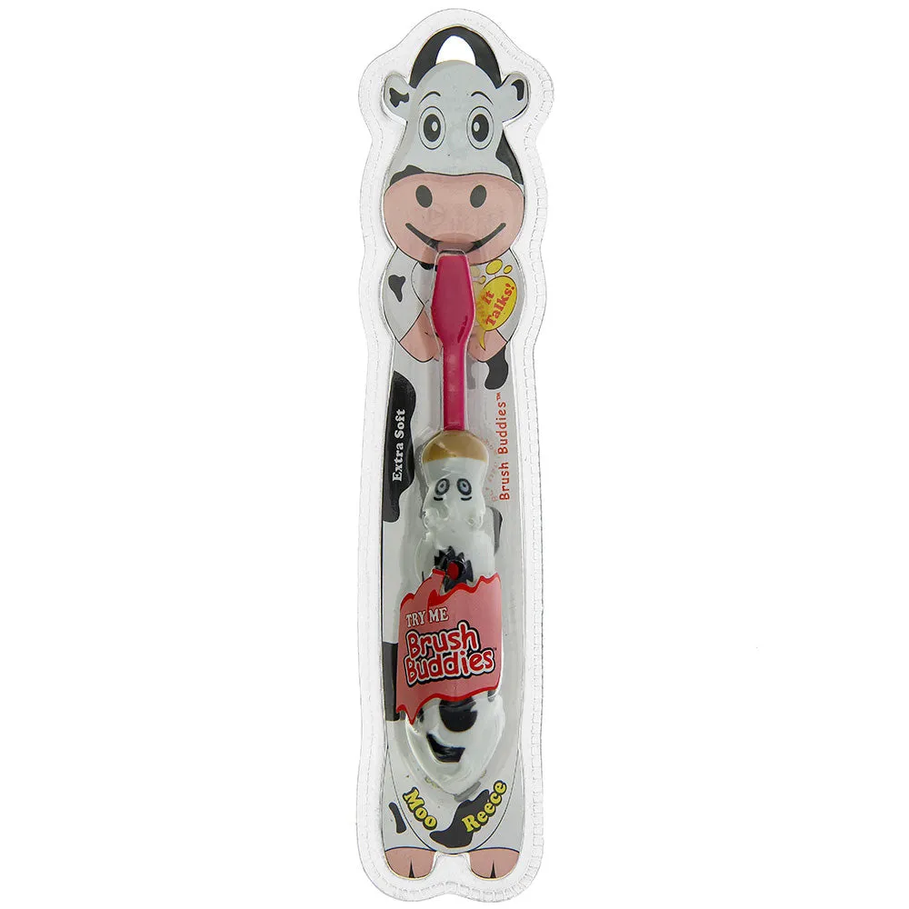 Brush Buddies Talkin Moo Reece (Cow)Toothbrush -Pink