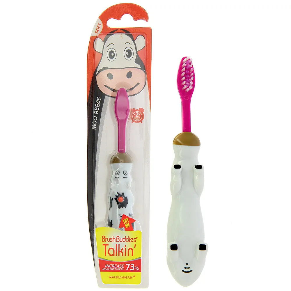 Brush Buddies Talkin Moo Reece (Cow)Toothbrush -Pink