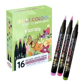 Brush Tip Acrylic Paint Pens | Floral