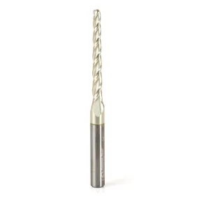 Carving Tapered Ball Nose CNC Router Bit | 1° x 3.2 Dia x 1.6 Radius x 38 x 6 Shank x 75mm Long | 46474 | 738685464748