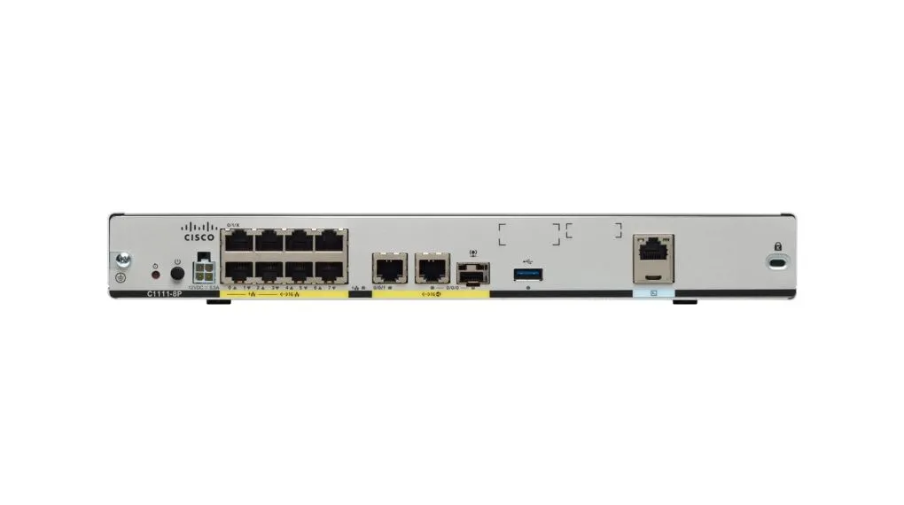 Cisco Integrated Services Router 1111 - Router 8-Port Switch - 1Gbe - Wan Ports: 2