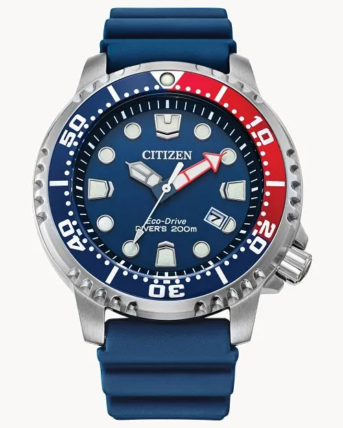 Citizen Promaster Dive Blue Dial Polyurethane Strap Watch BN0168-06L