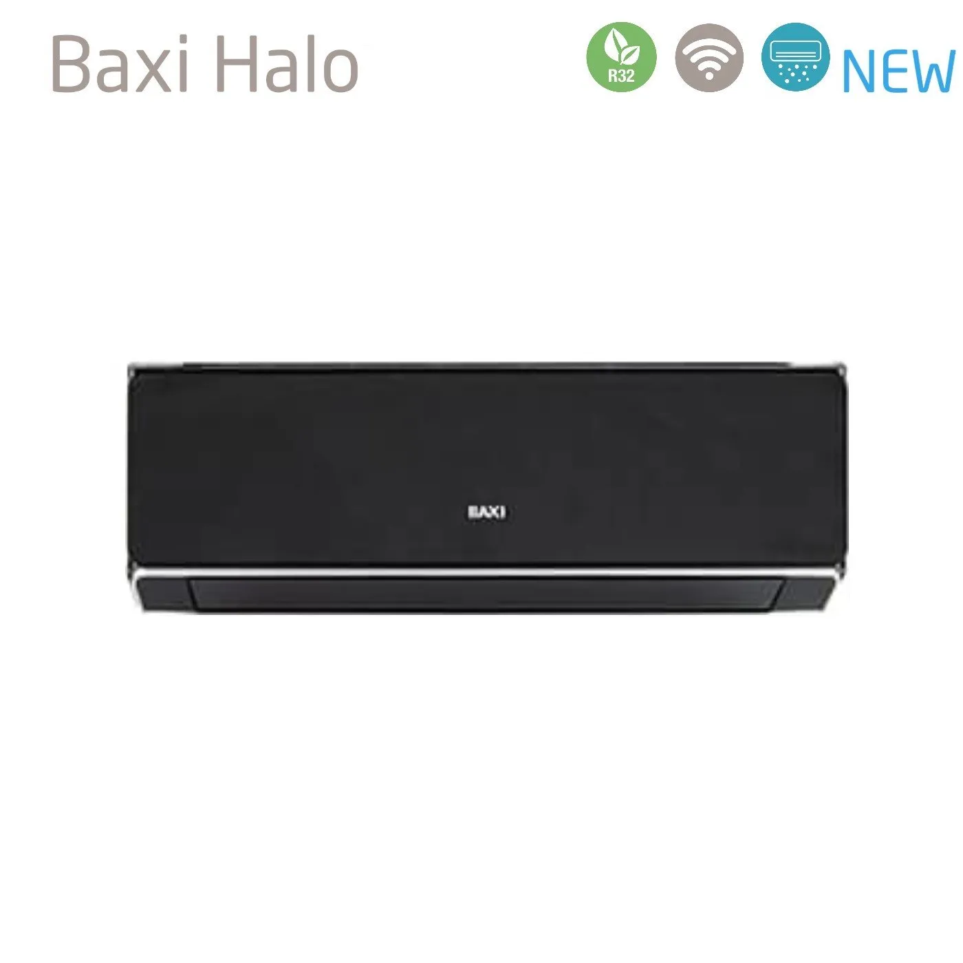 Climatizzatore Condizionatore Baxi Quadri Split Inverter Serie HALO NERO 9 9 9 12 con LSGT100-4M R-32 Wi-Fi Integrato 9000 9000 9000 12000