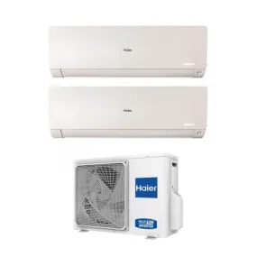 Climatizzatore Condizionatore Haier Dual Split Inverter serie FLEXIS PLUS WHITE 7 7 con 2U40S2SM1FA R-32 Wi-Fi Integrato Colore Bianco 7000 7000