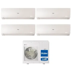 Climatizzatore Condizionatore Haier Quadri Split Inverter serie FLEXIS PLUS WHITE 12 12 12 12 con 4U85S2SR3FA R-32 Wi-Fi Integrato Colore Bianco 12000 12000 12000 12000