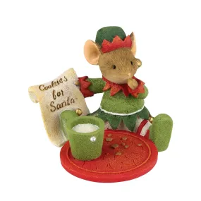 COOKIES FOR SANTA MOUSE FIGURINE