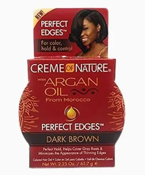 Creme Of Nature Argan Oil Perfect Edges Dark Brown Gel