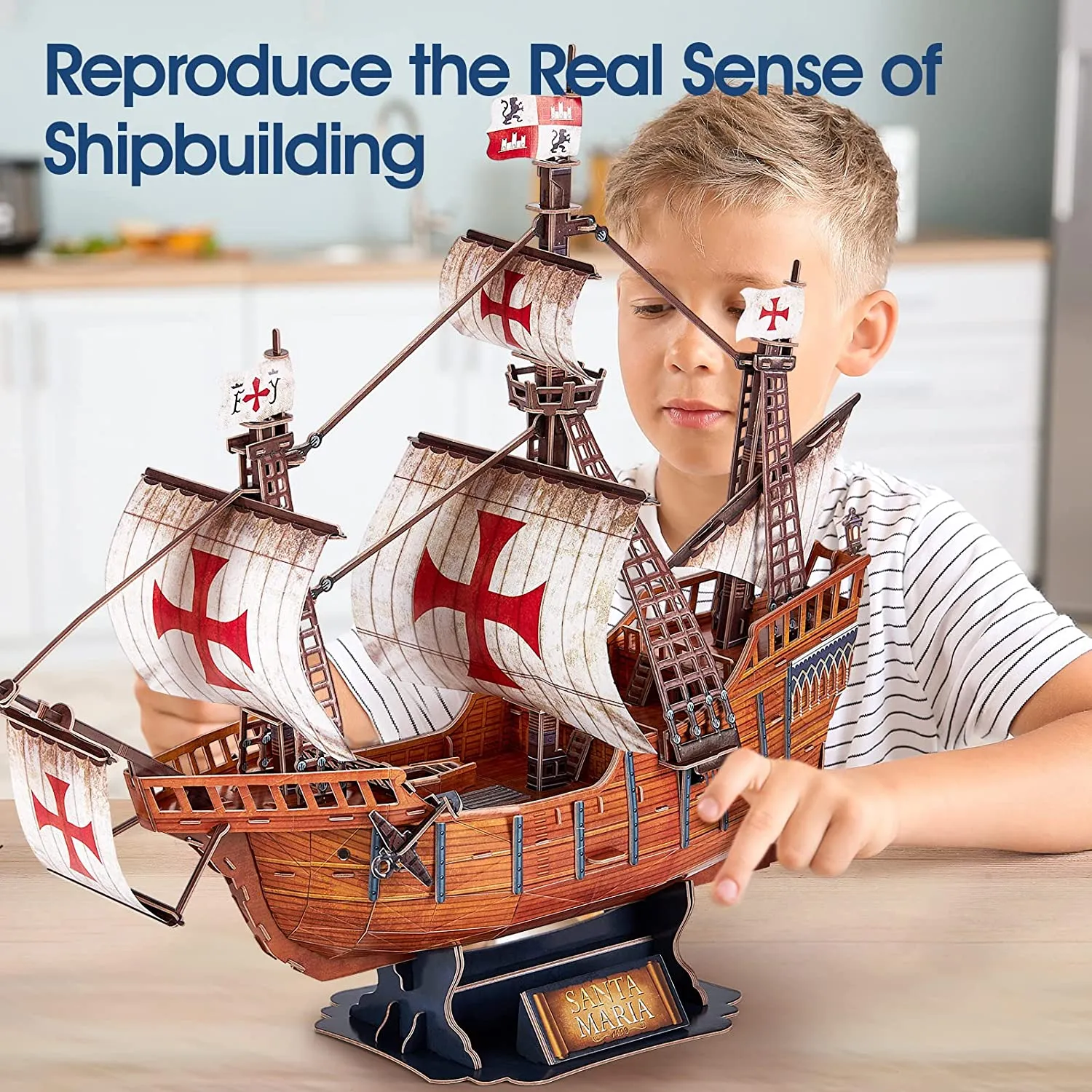 Cubicfun®  3D Puzzle Spanish Santa Maria Ship Model