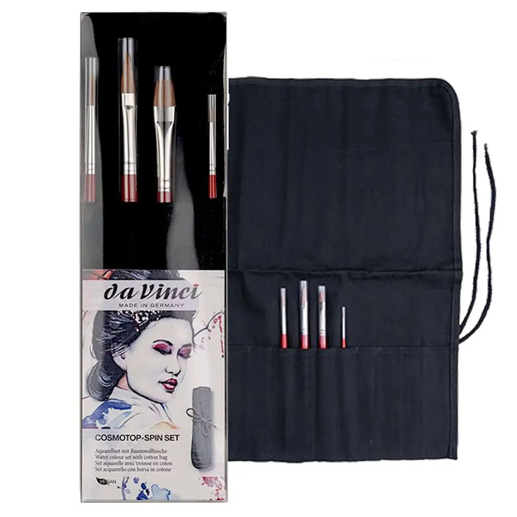 Da Vinci Watercolor Brush Set Cosmotop Spin With Brush Bag