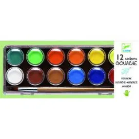 Djeco 12 Gouache Water Colour Paints