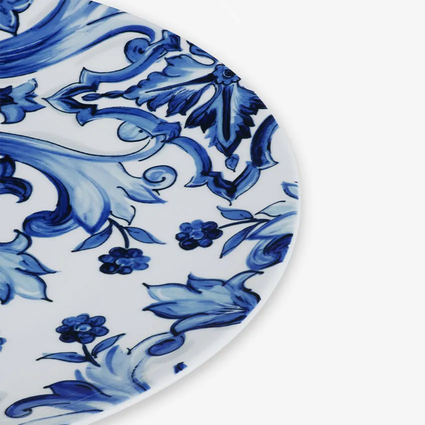 Dolce & GabbanaCasa | Blue Mediterraneo Fiore Foglie Charger Plate